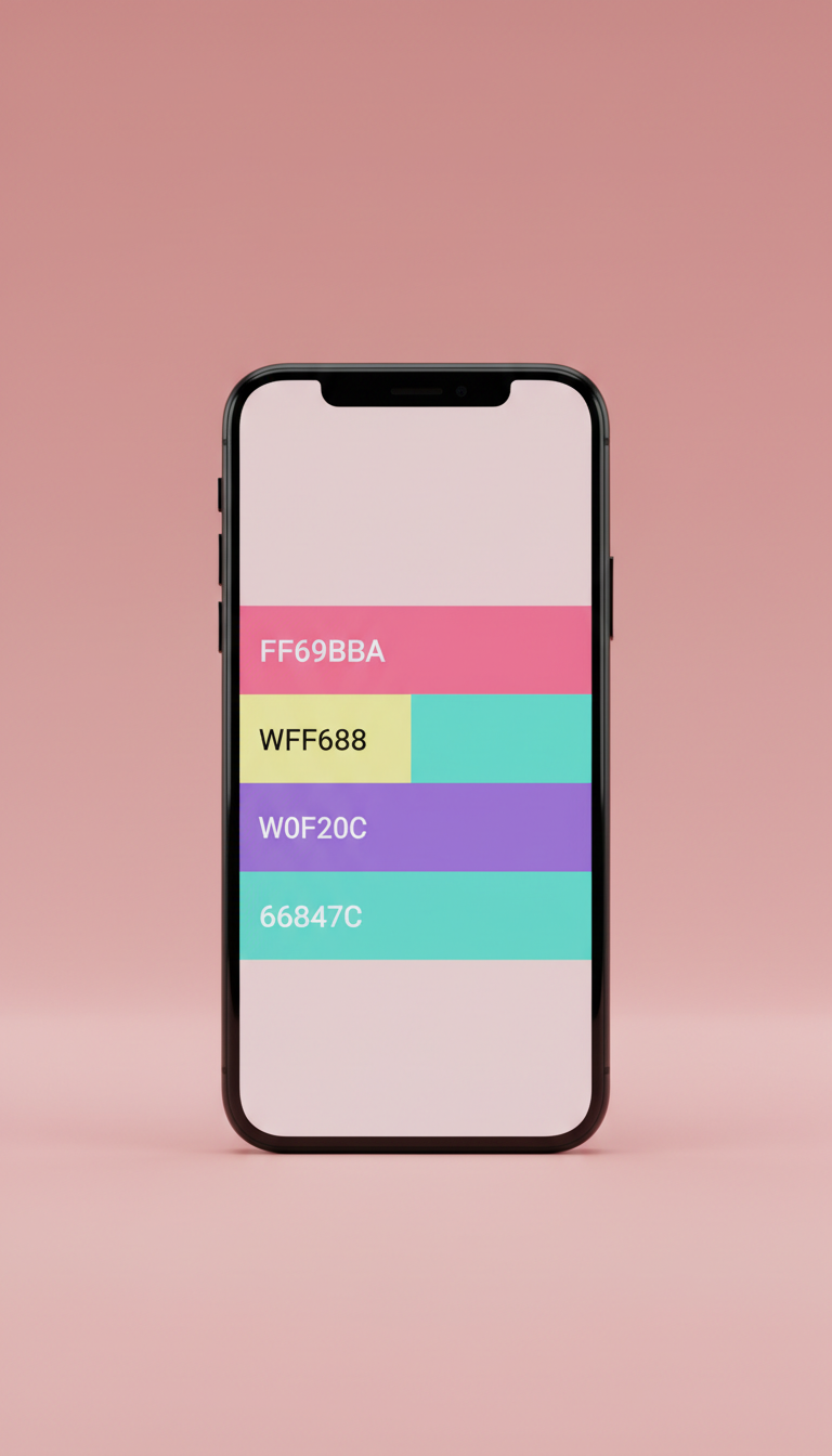 Mobile App UI With Candy Icons